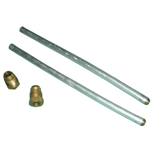 pair of aluminum plumbing tubes 3601L