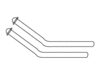 one pair plumbing tubes with LP orifice and female compression fitting