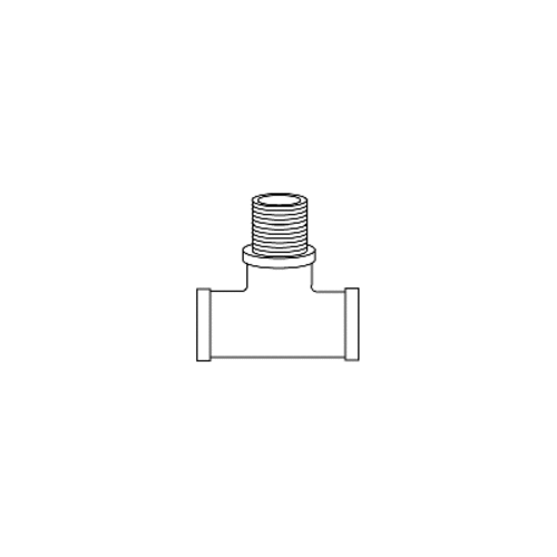 Brass T fitting with nipple
