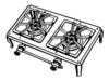 heavy-duty cast iron LP gas hot plate