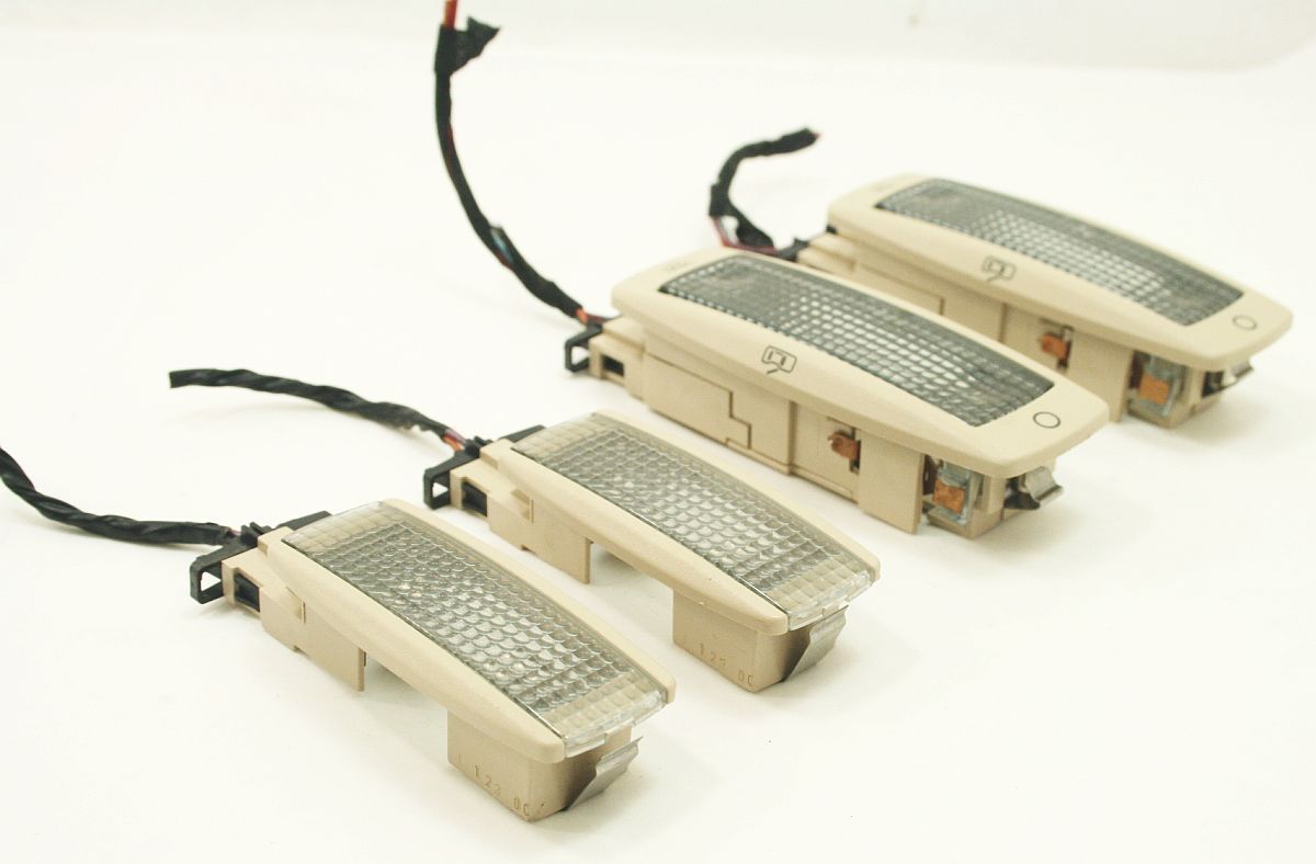 Interior Dome Map Lights Set Custom Hot Street Rod Airplane Tan Beige