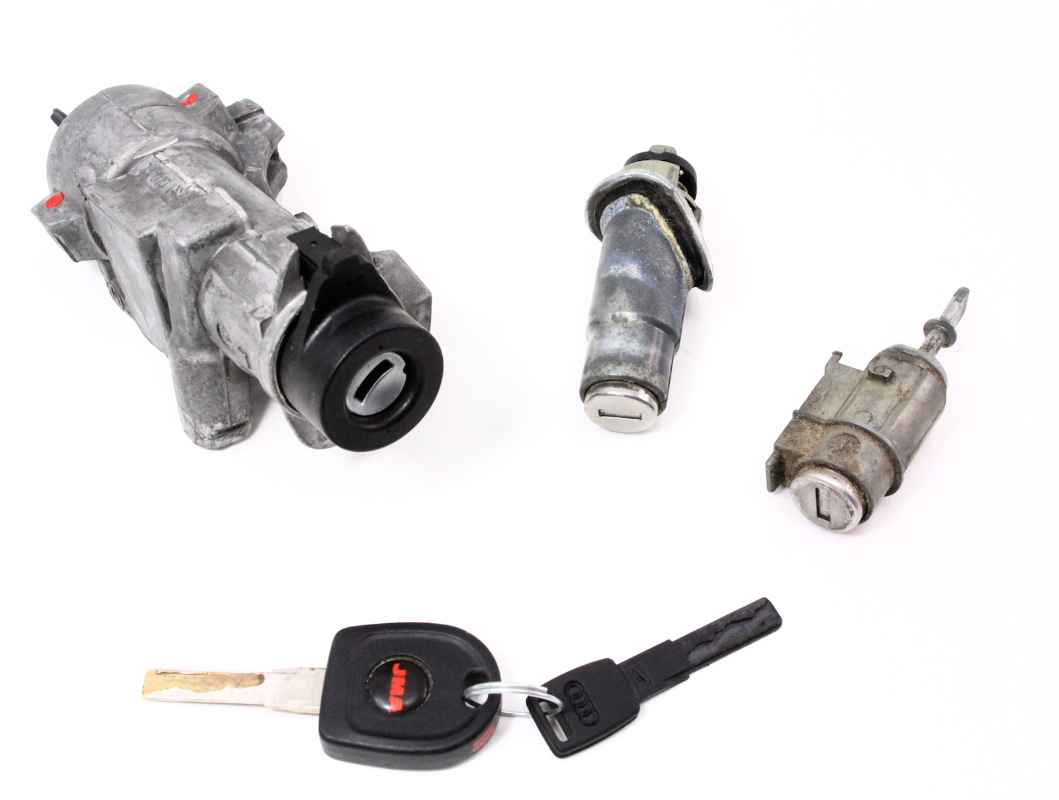 Ignition Key & Lock Set 0204 Audi A6 S6 C5 Door / Ignition 4B0 905