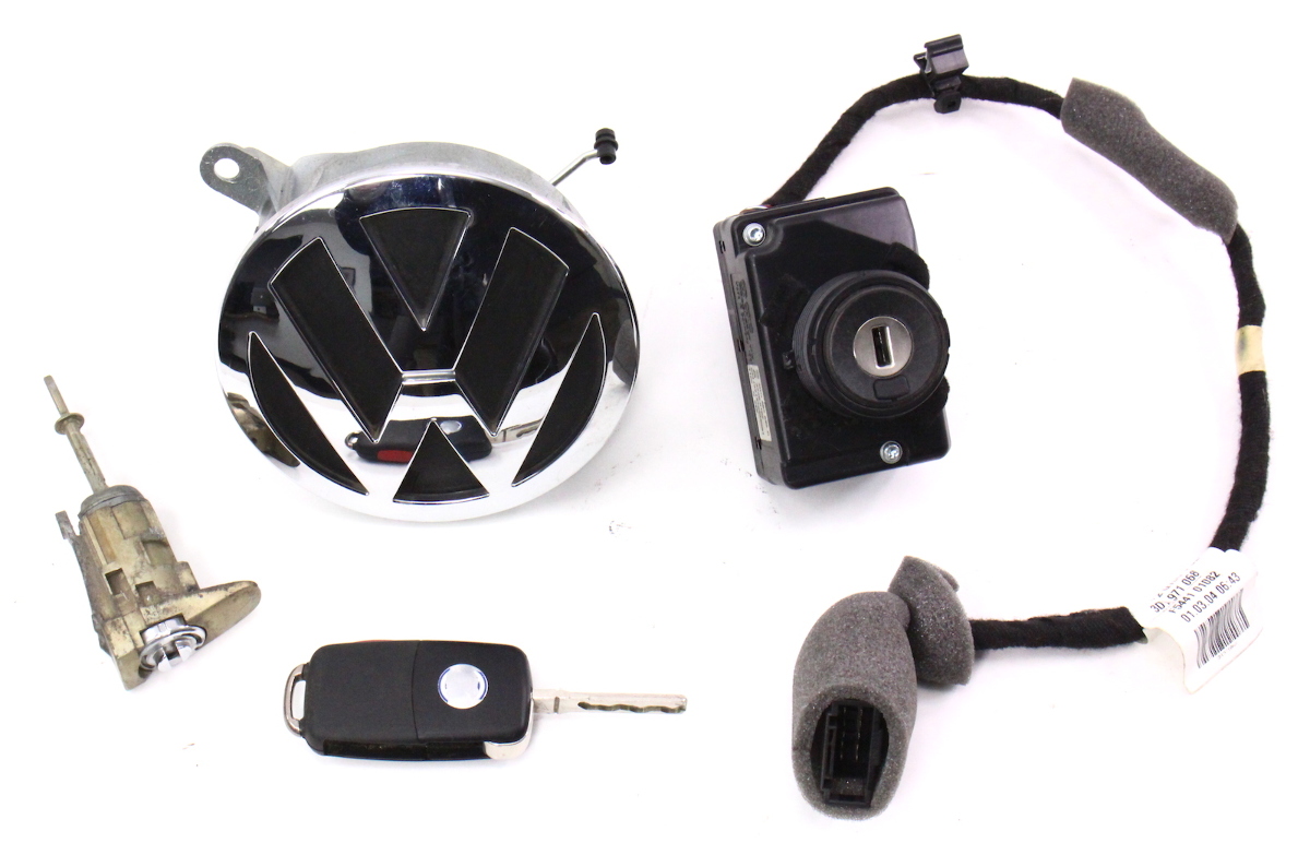 Key Lock Trunk Ignition Set 0406 VW Phaeton Genuine 3D0 905 865 D