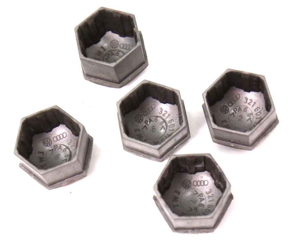 Set of 5 Lug Bolt Nut Caps Covers Audi A3 0613 Genuine VW 321 601