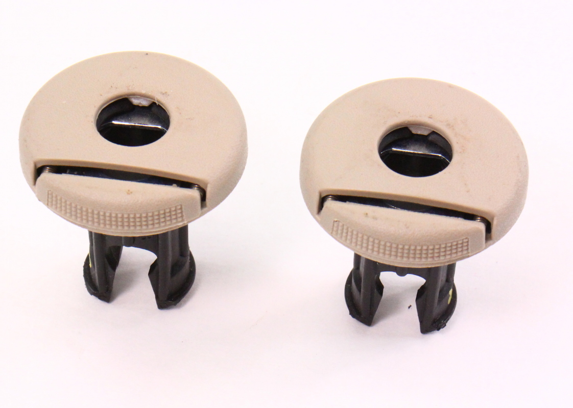 Center Rear Headrest Posts Guide Inserts 9804 Audi Allroad A6 Tan