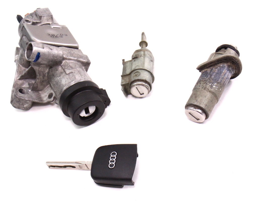 Lock Set Ignition Key 0204 Audi A6 S6 C5 Door / Ignition 4B0 905