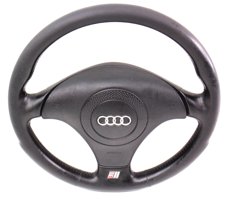3 Spoke Black Leather Sport Steering Wheel & Airbag 9601 Audi A4 S4 B5 eBay
