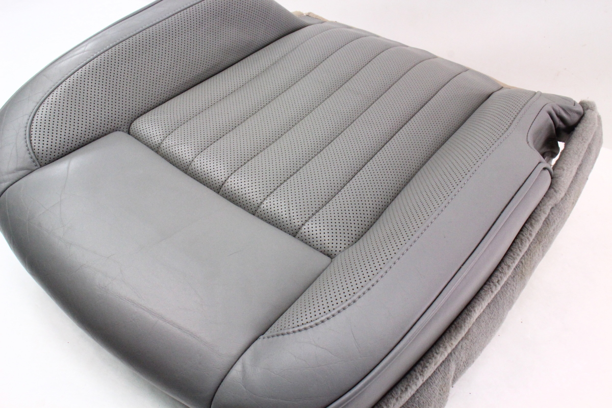 RH Front Grey Leather Seat Cushion & Cover 0406 VW Phaeton Genuine