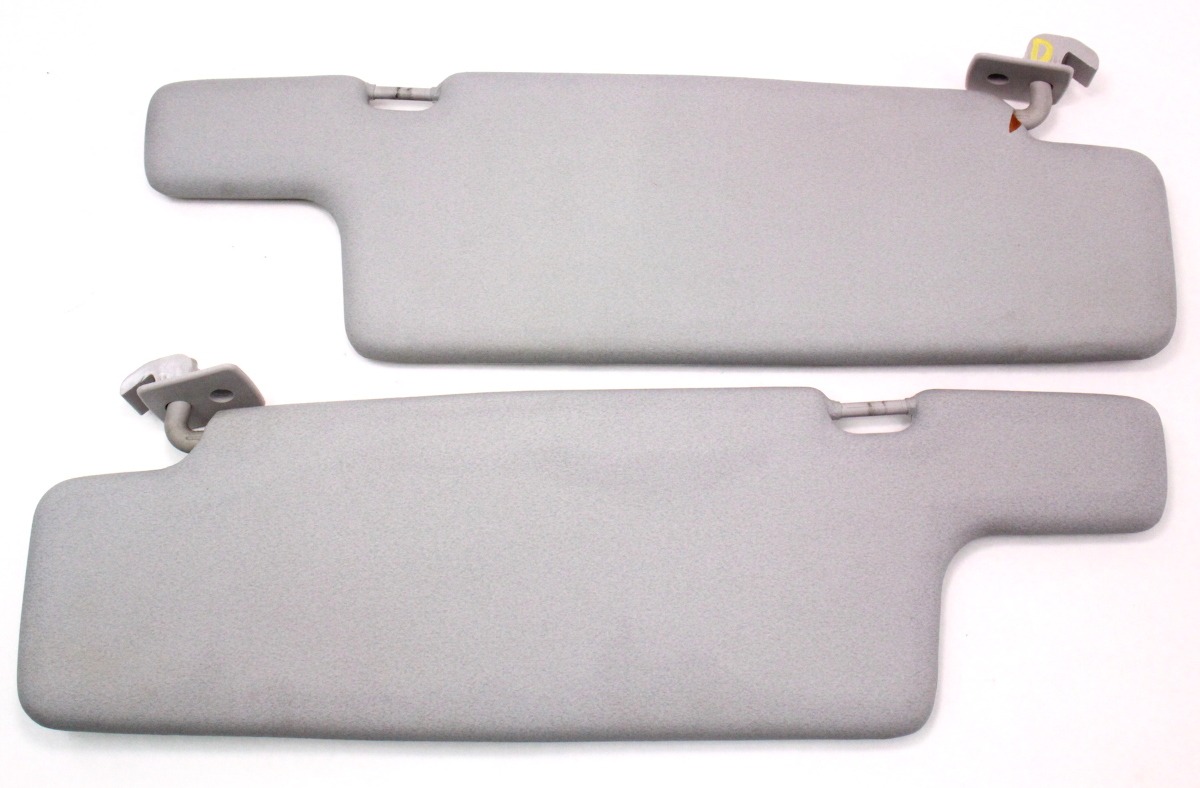 Sun Visor Set Pair 9399 VW Jetta Golf GTI Mk3 Gray Sunvisor Vanity