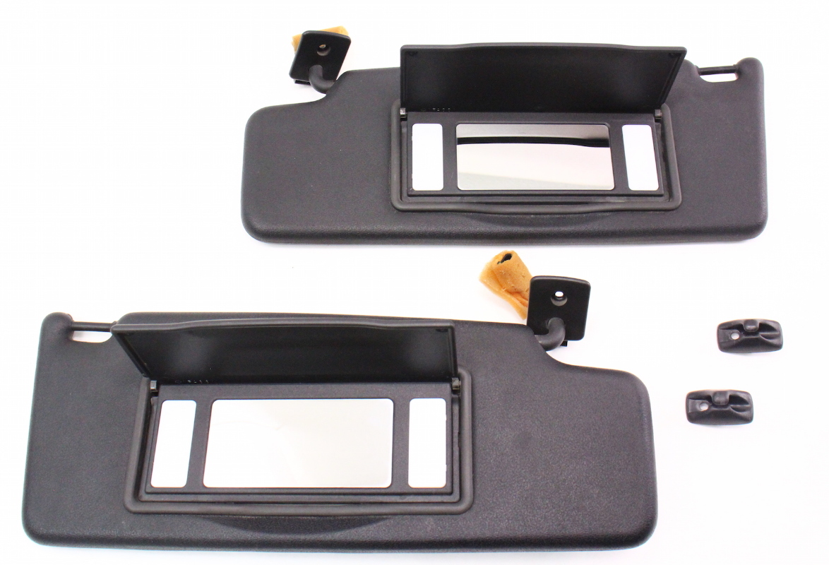 Black Sunvisors Sun Visors Set 9502 VW Cabrio MK3 Mk3.5 Jetta Golf GTI