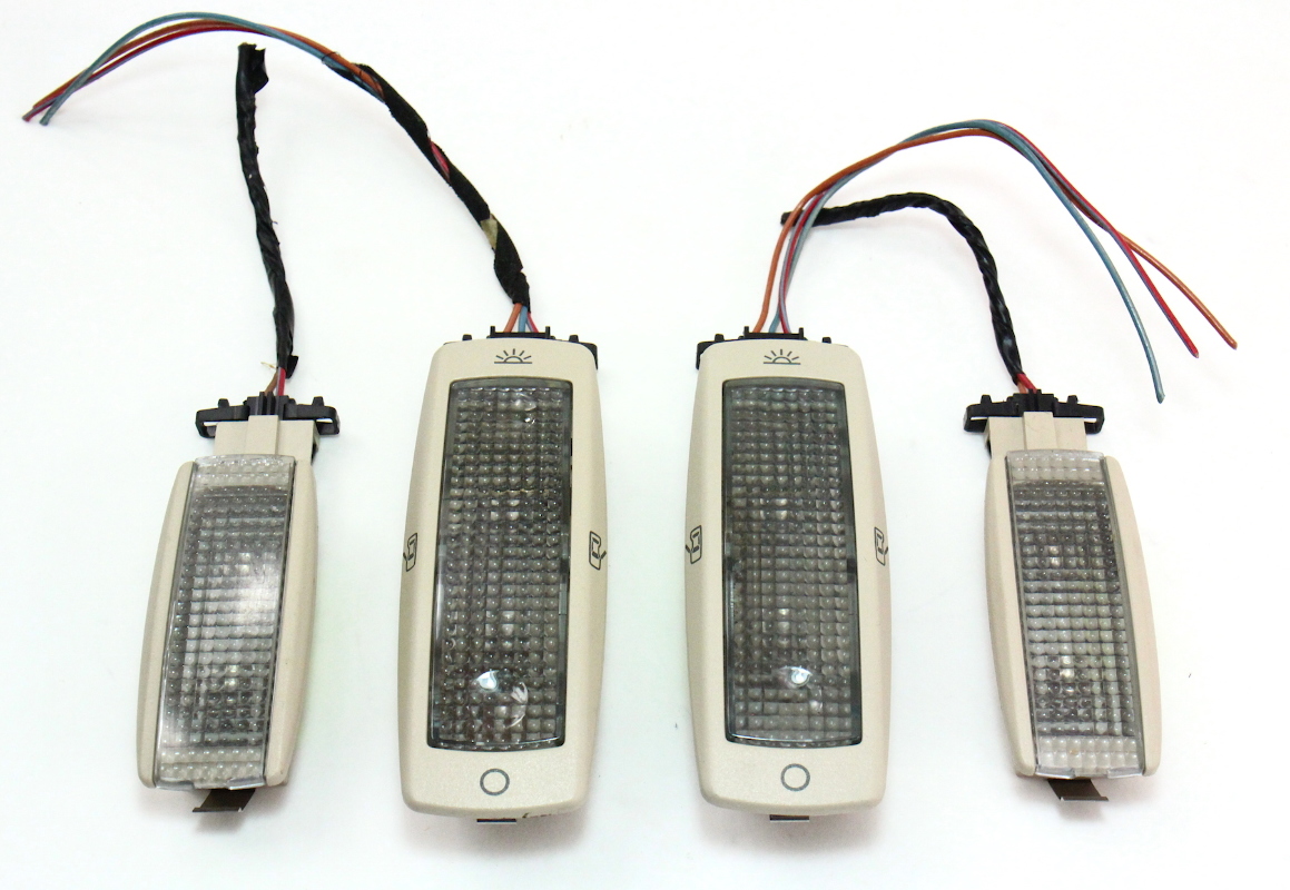 Interior Dome Map Lights Set Custom Hot Street Rod Airplane Tan Beige