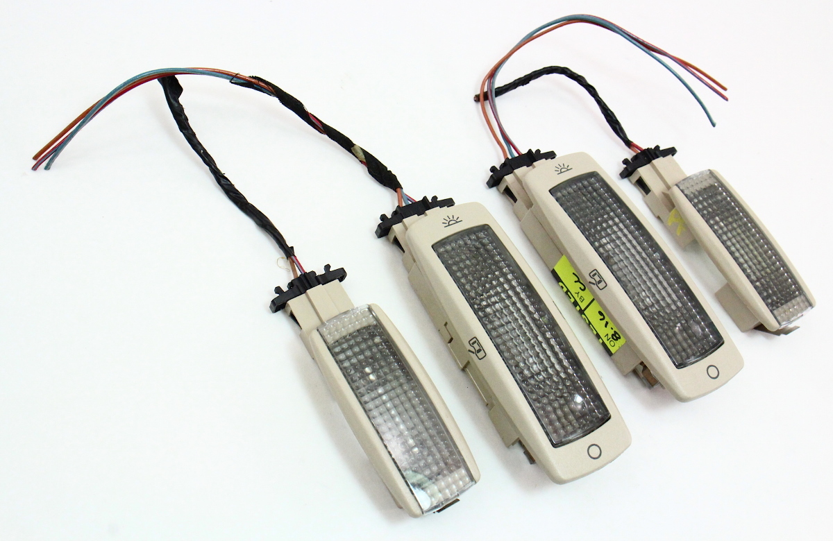 Interior Dome Map Lights Set Custom Hot Street Rod Airplane Tan Beige