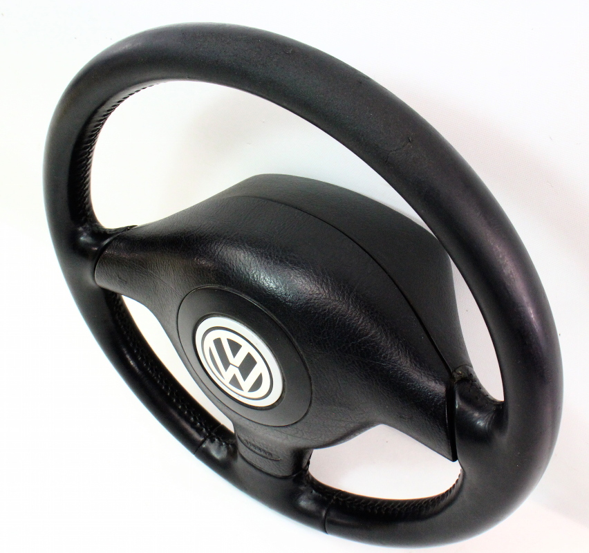 3 Spoke Sport Steering Wheel & Airbag VW Jetta GTI MK4 Black Leather