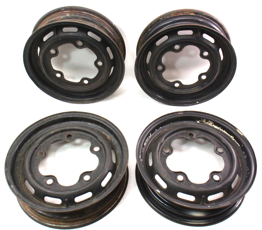 4 x 15" Steel Wheel Wide 5 Rim Set VW Beetle Bug Aircooled Genuine eBay