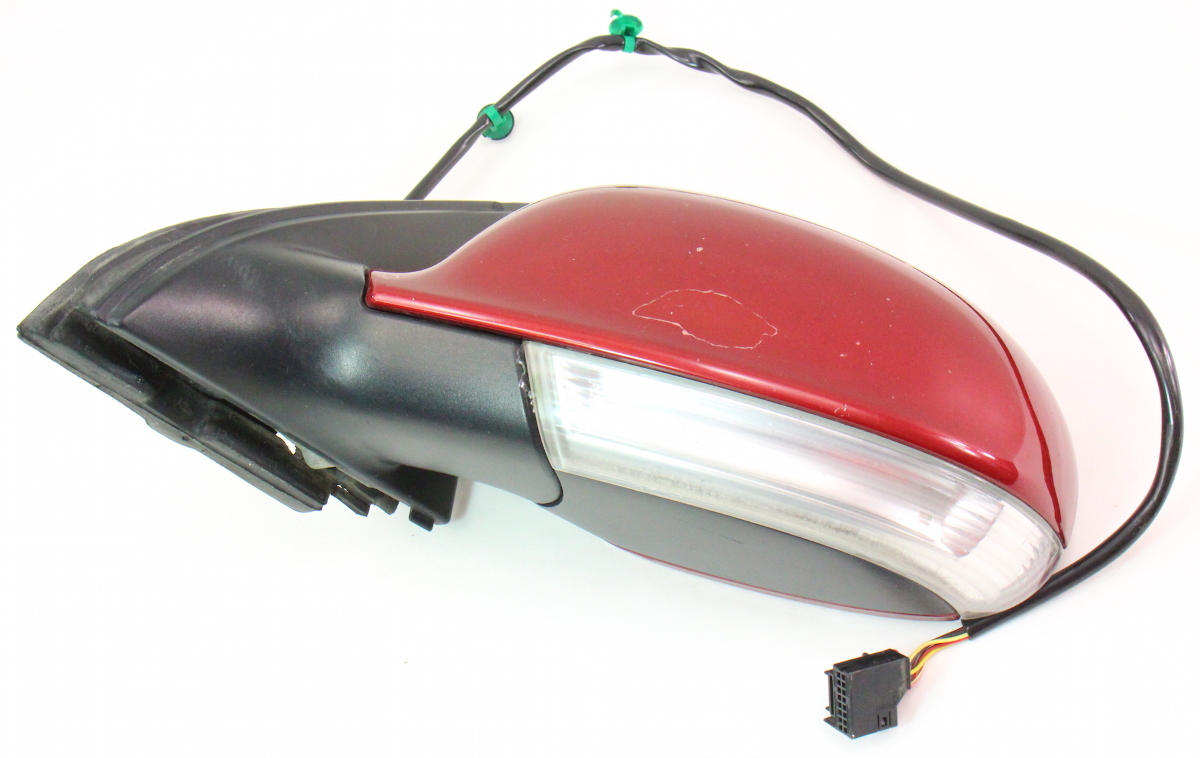 LH Exterior Side View Mirror Assembly 0510 VW Jetta MK5 LA3W Red 1K1