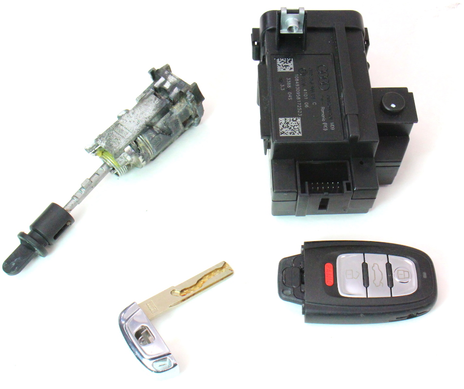 Ignition Key Fob Door Lock Set 0916 Audi A4 B8 Genuine 8K0 909 131