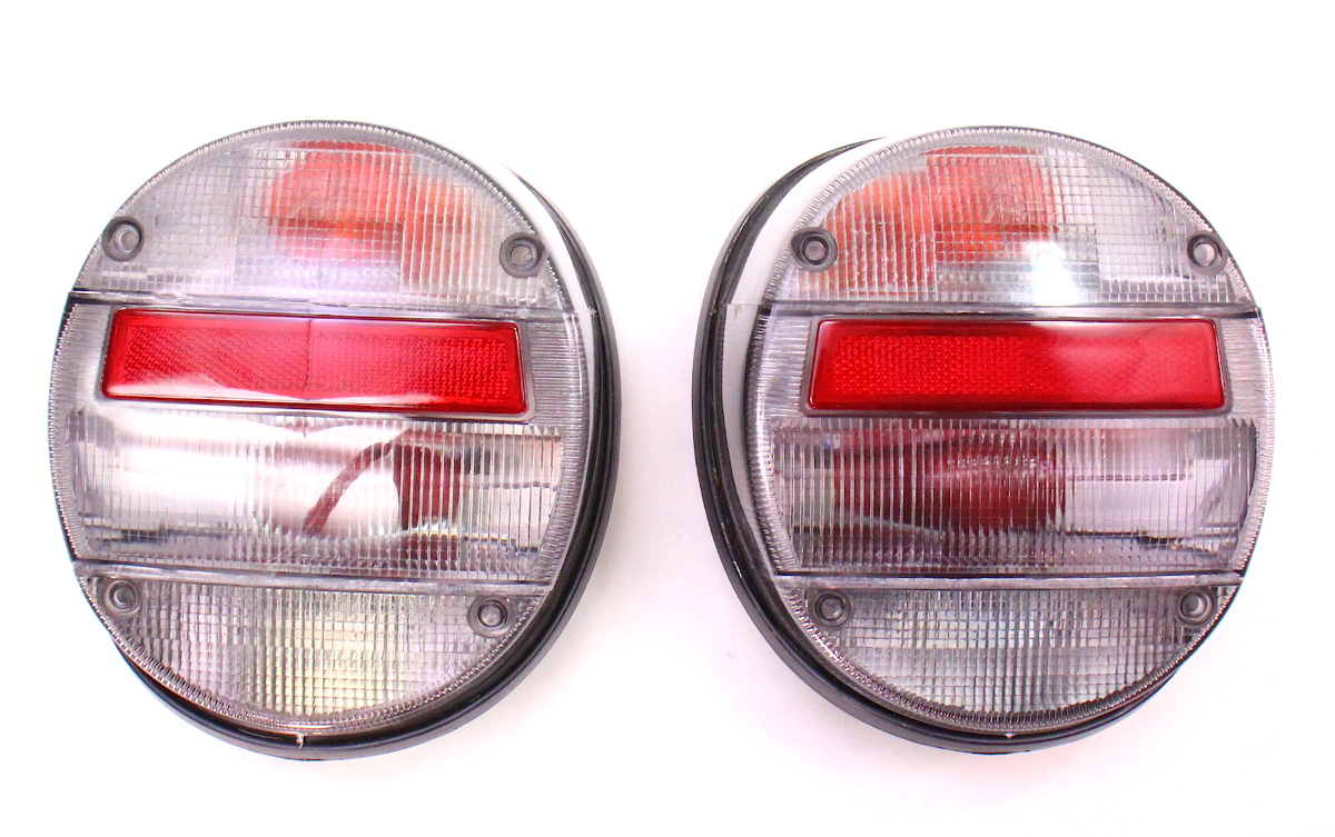 Clear Tail Light Lamp Set 7379 VW Super Beetle Aircooled eBay