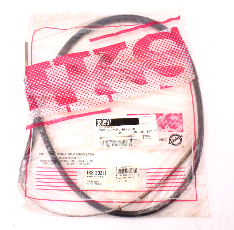 Ebrake Parking Brake Cable 8992 VW Jetta Golf MK2 Drum 191 609 721 E CarParts4Sale, Inc.