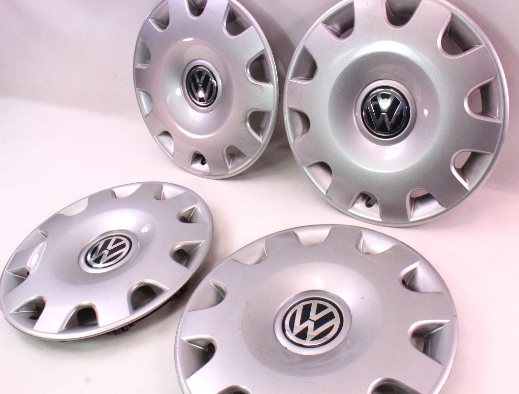 Genuine Hub Cap Wheel Cover Set 15" 9905 VW Jetta Golf MK4 1J0 601