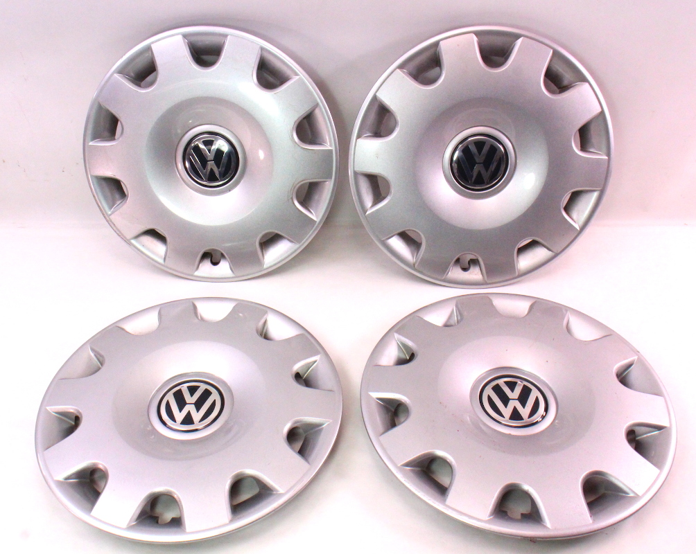 Genuine Hub Cap Wheel Cover Set 15" 9905 VW Jetta Golf MK4 1J0 601