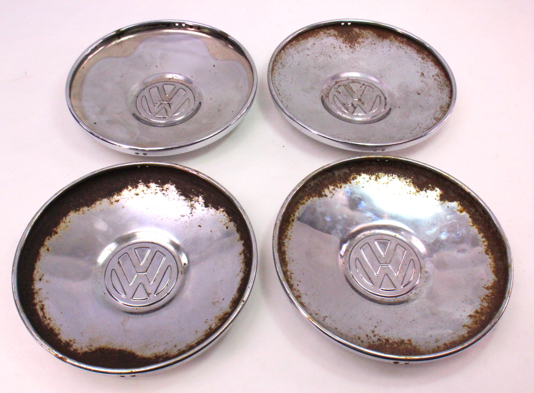 Genuine Chrome VW Hub Cap Wheel Cover Set 8091 Vanagon T3 Hubcaps eBay