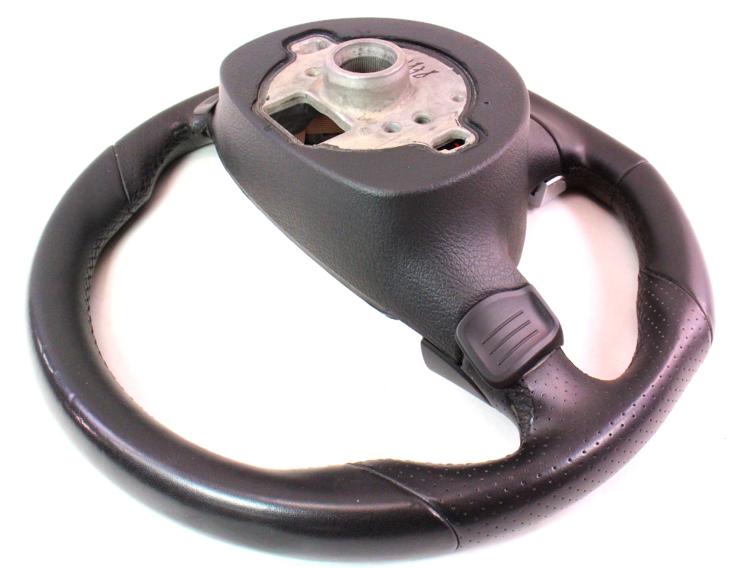 Jetta Rabbit GTI GLI Perforated Sports Steering Wheel Black Leather 05