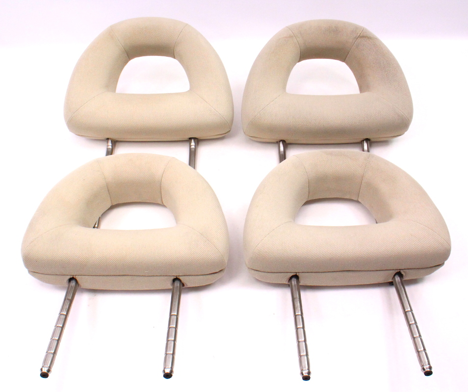 Complete Headrest Head Rest Set 9805 VW Beetle Beige Cloth Genuine