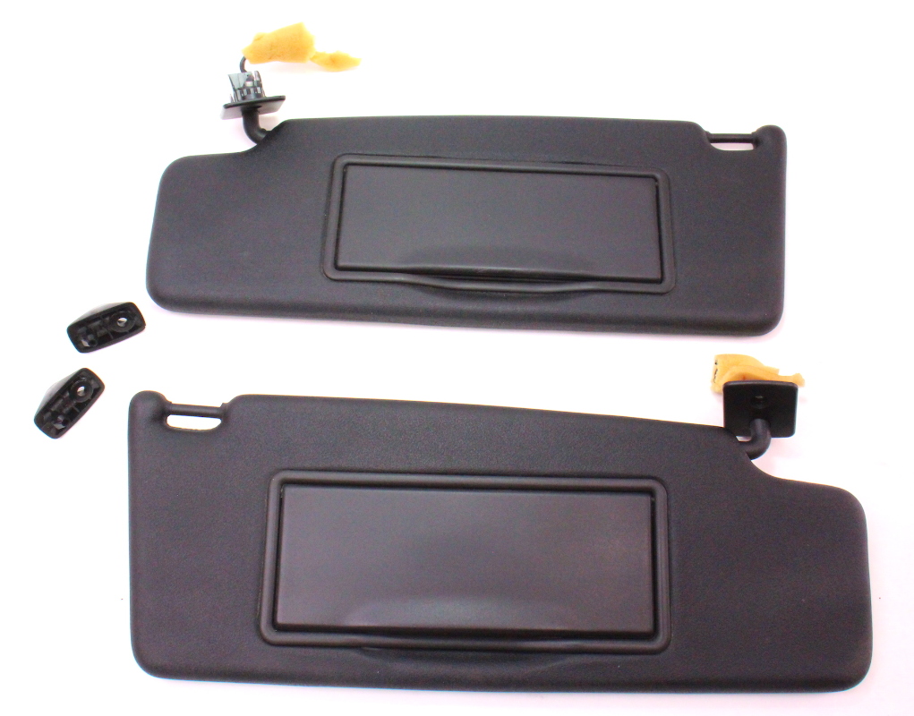 Black Sunvisors Sun Visors Set 9502 VW Cabrio MK3 Jetta Golf GTI Genuine