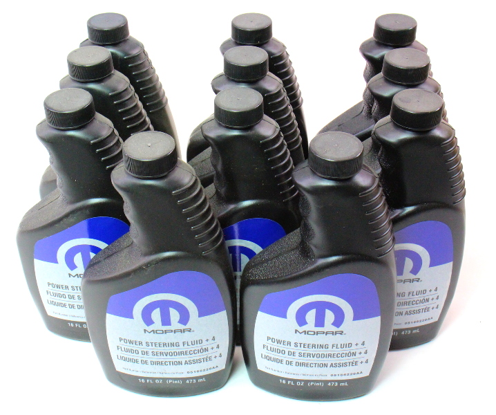 11 Bottles Of Mopar Power Steering Fluid + 4 05166226AA