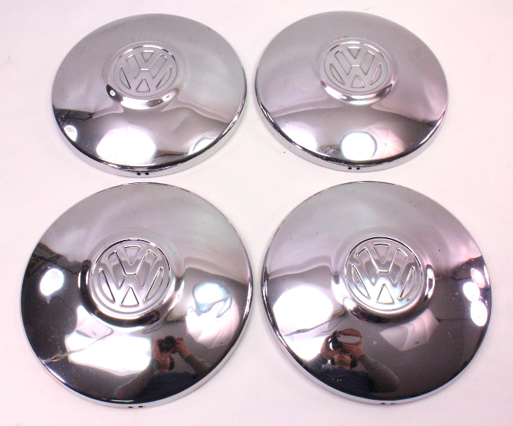 Genuine Chrome VW Hub Cap Wheel Cover Set 8091 Vanagon T3 Hubcaps