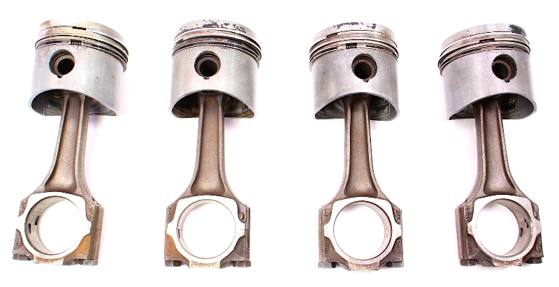 Piston & Connecting Rod Set Audi Fox Rabbit Scirocco Mk1 1.6 YH Gas