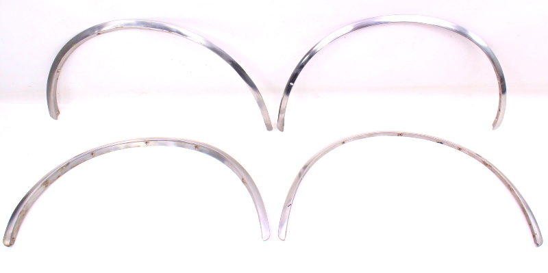 Chrome Fender Arch Flare Body Trim Molding Set 80-83 VW ... 1976 volkswagen bus fuse box 