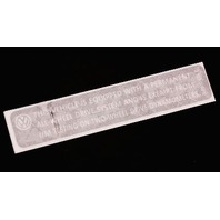 New All Wheel Drive Sticker VW Passat B6 CC R32 Touareg Tiguan - Genuine OE New All Wheel Drive Sticker VW Passat B6 CC R32 Touareg Tiguan - Genuine OE