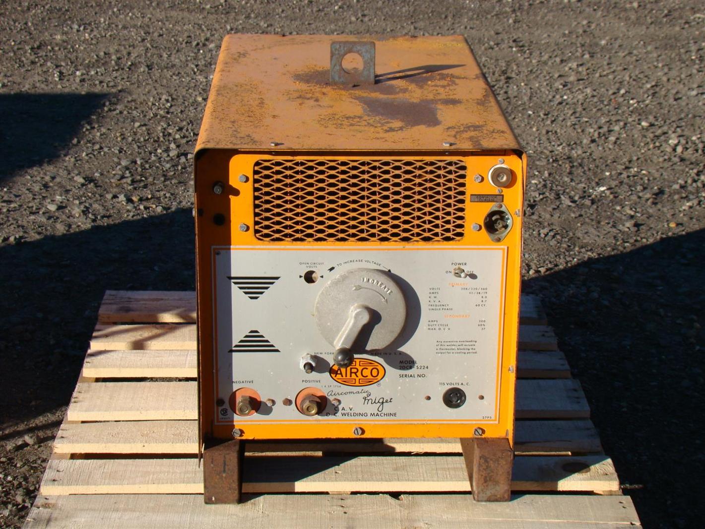 Airco Welder Miget 208/230/460V Single Phase N295025 2DCR