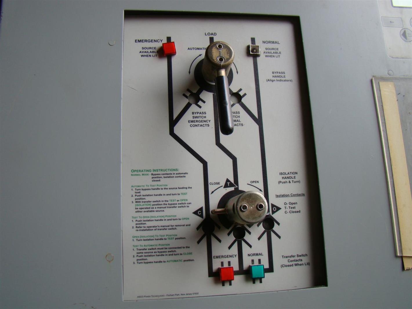 ASCO 800A 480Y/277v 3D Automatic Transfer Switch & Bypass Isolation