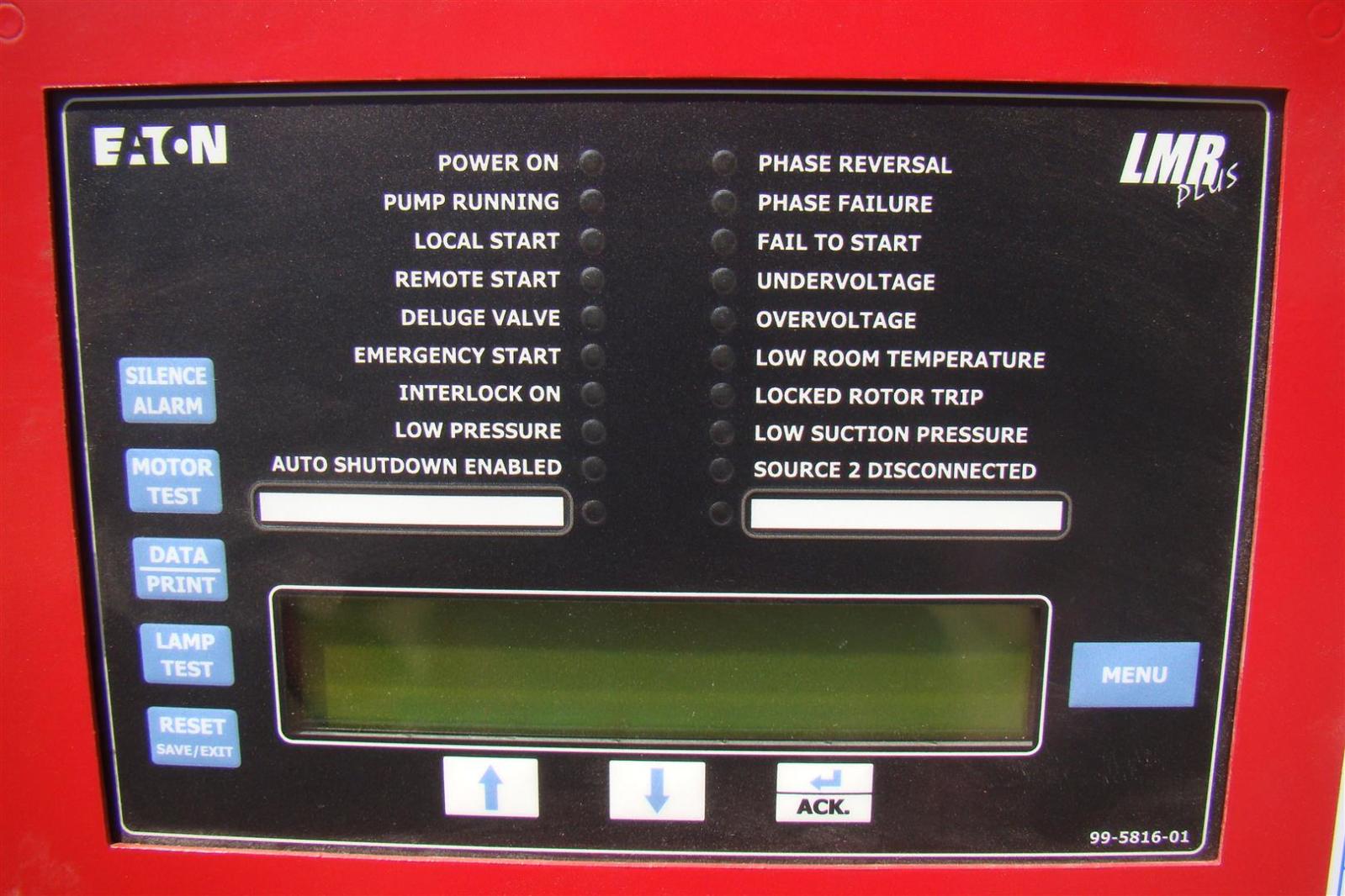 Eaton Electric Fire pump controller 100HP 500psi 3PH 120V FD40100DL1