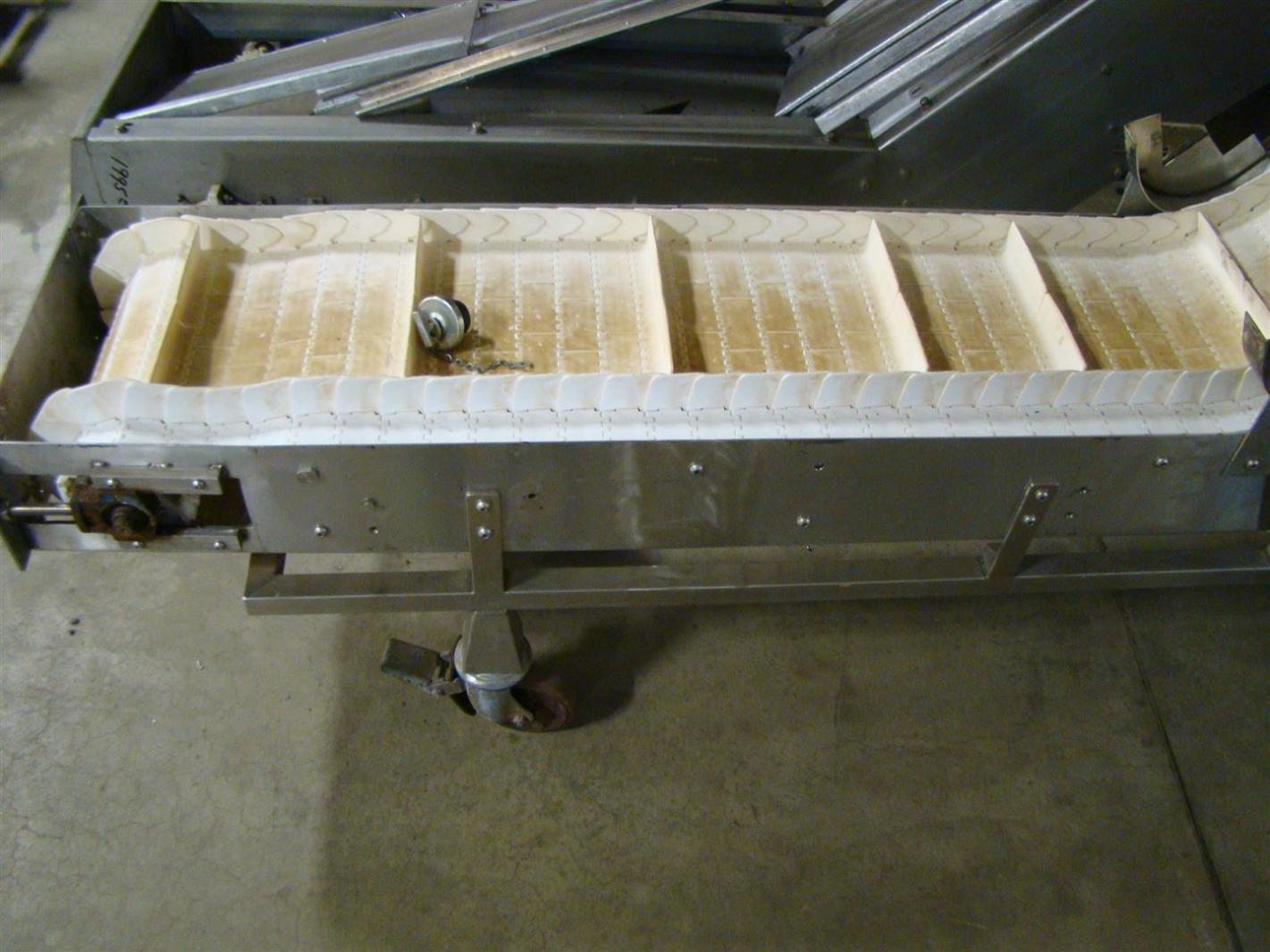 Stainless Food Grade Powered Inclined Cleated Belt Conveyor 18" eBay
