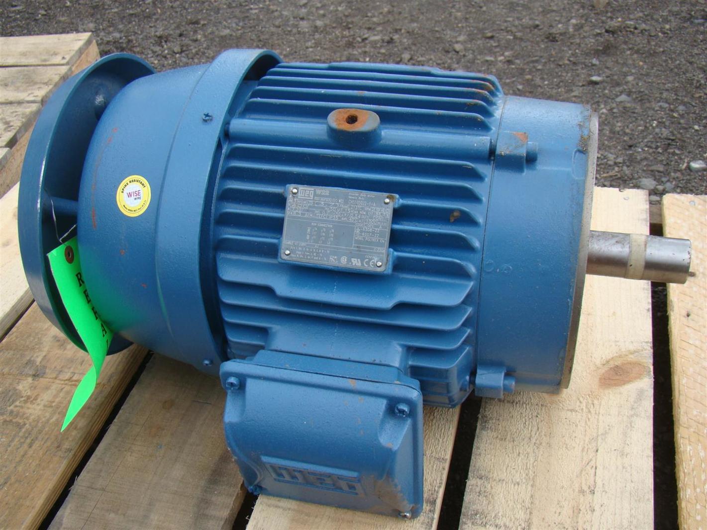 WEG 3 Phase Electric Motor Inverter Duty 5 HP 2940 RPM Model