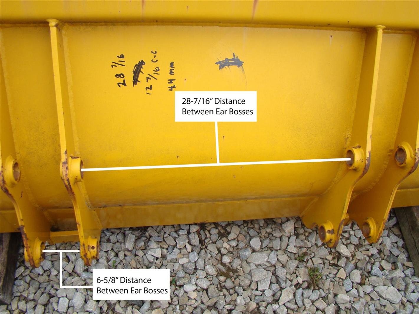 JCB 96" x 44" High Volume Loader Bucket 45mm Pins x 285/16" Model E