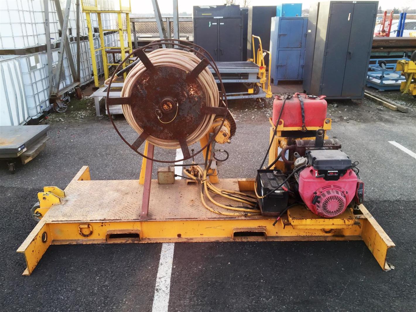 TSE Skid Mounted Hydraulic Puller Unit Conductor Cable Line 18HP Honda