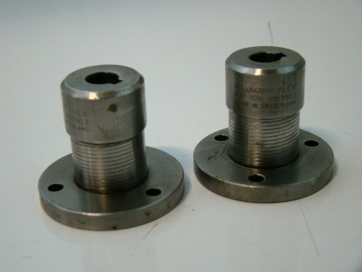 (2) Baumann Flex Couplings Flange Base 12K 3053963 eBay