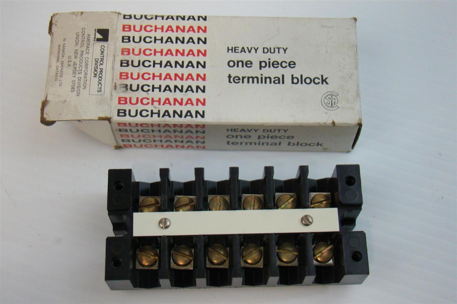 Buchanan Electrical Products Co. One piece Terminal Block B106 eBay