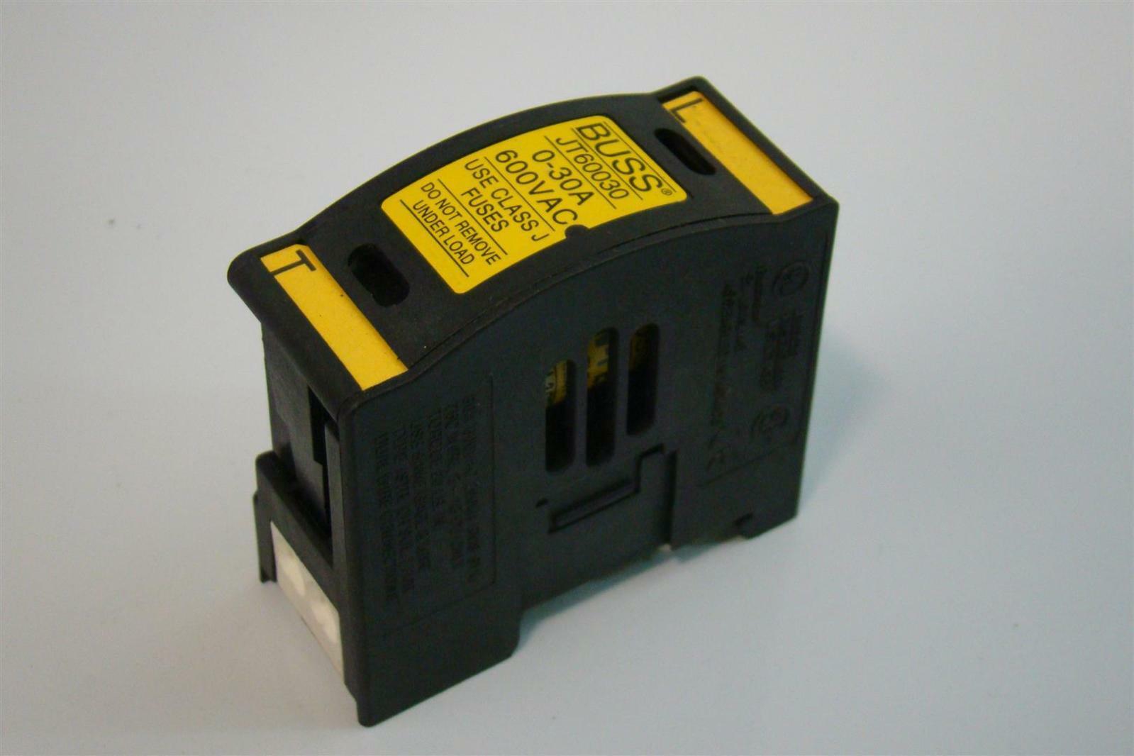 BUSS DIN Rail Mount Fuse Block 030A 600VAC JT60030 eBay