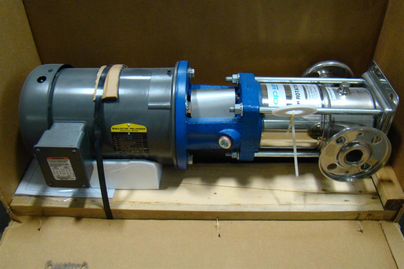 AP Aurora Pentair Water Stainless Pump PVM4I60 11/4" 3HP Baldor