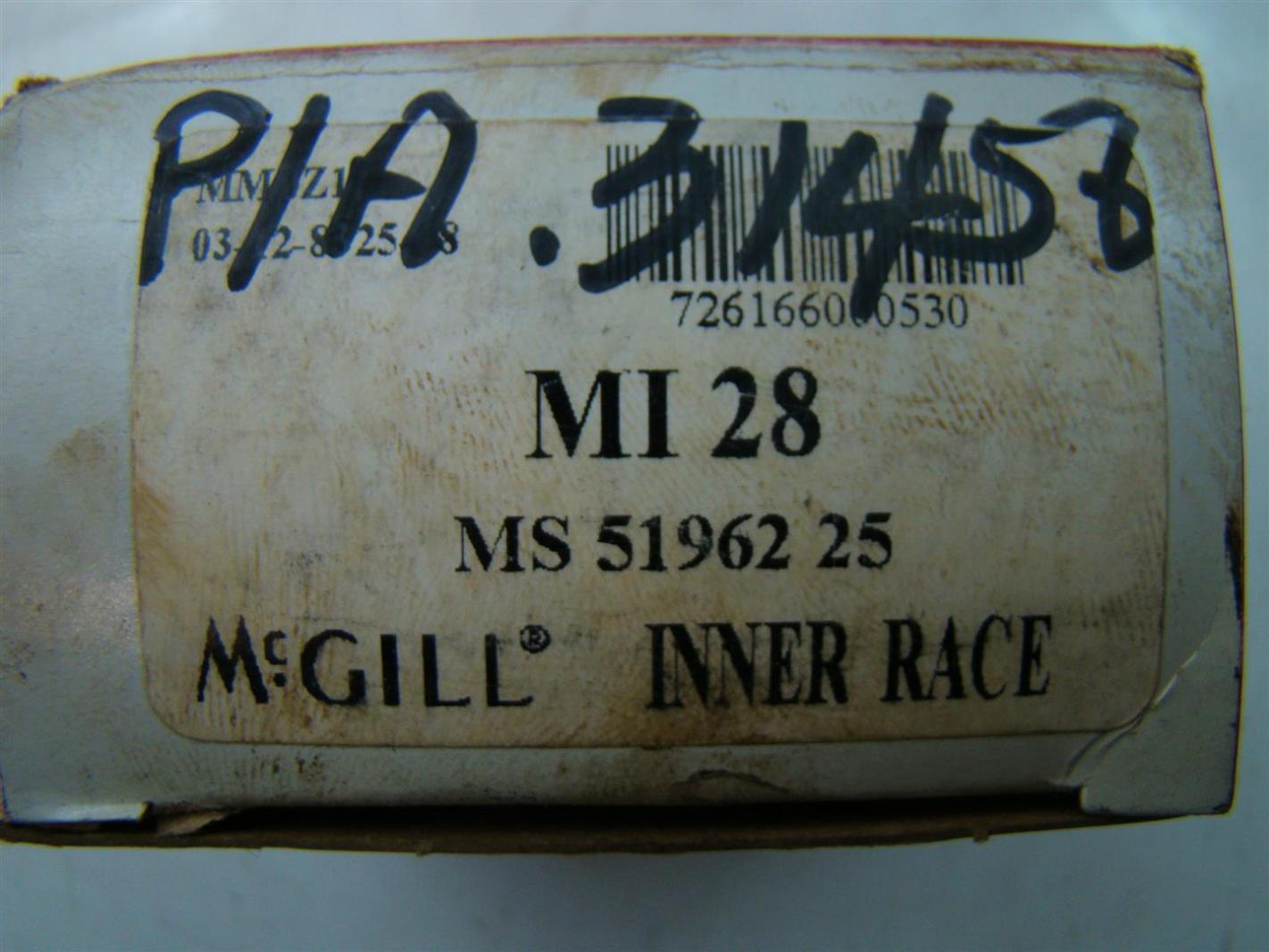 McGill Inner Race Precision Bearings MI28 MS51962 25