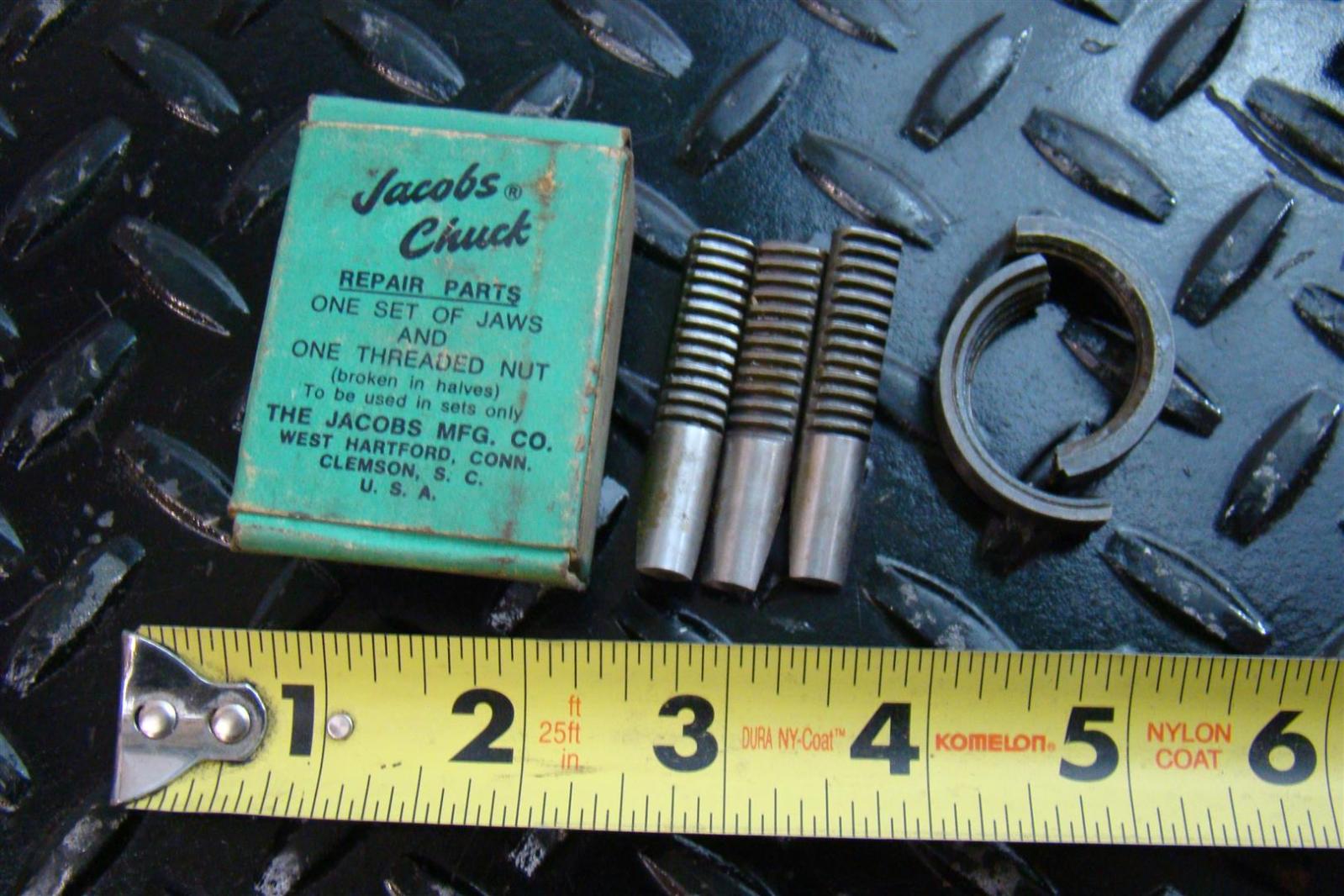 Jacobs Chuck Repair Parts One Set of Jaws amd One Threaded 