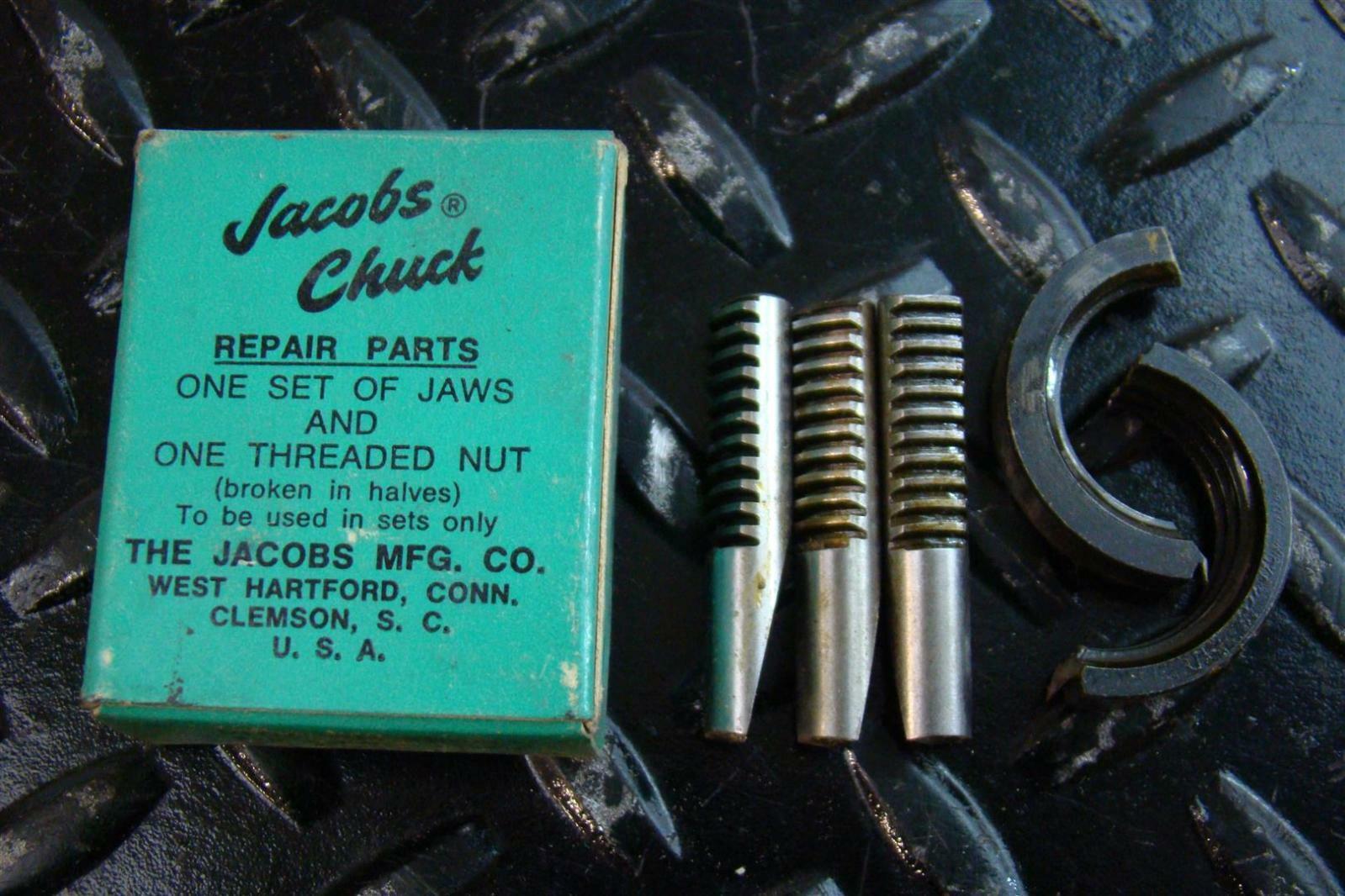 Jacobs Chuck One Set of Jaws and One Threaded Nut 02512 7814 2A2B U2