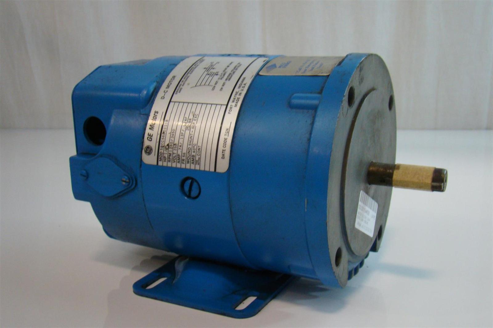 General Electric DC Motor 1/8Hp 1380/3450Rpm 250V .7/A/.13F/.024F 5BCC56BD111B eBay