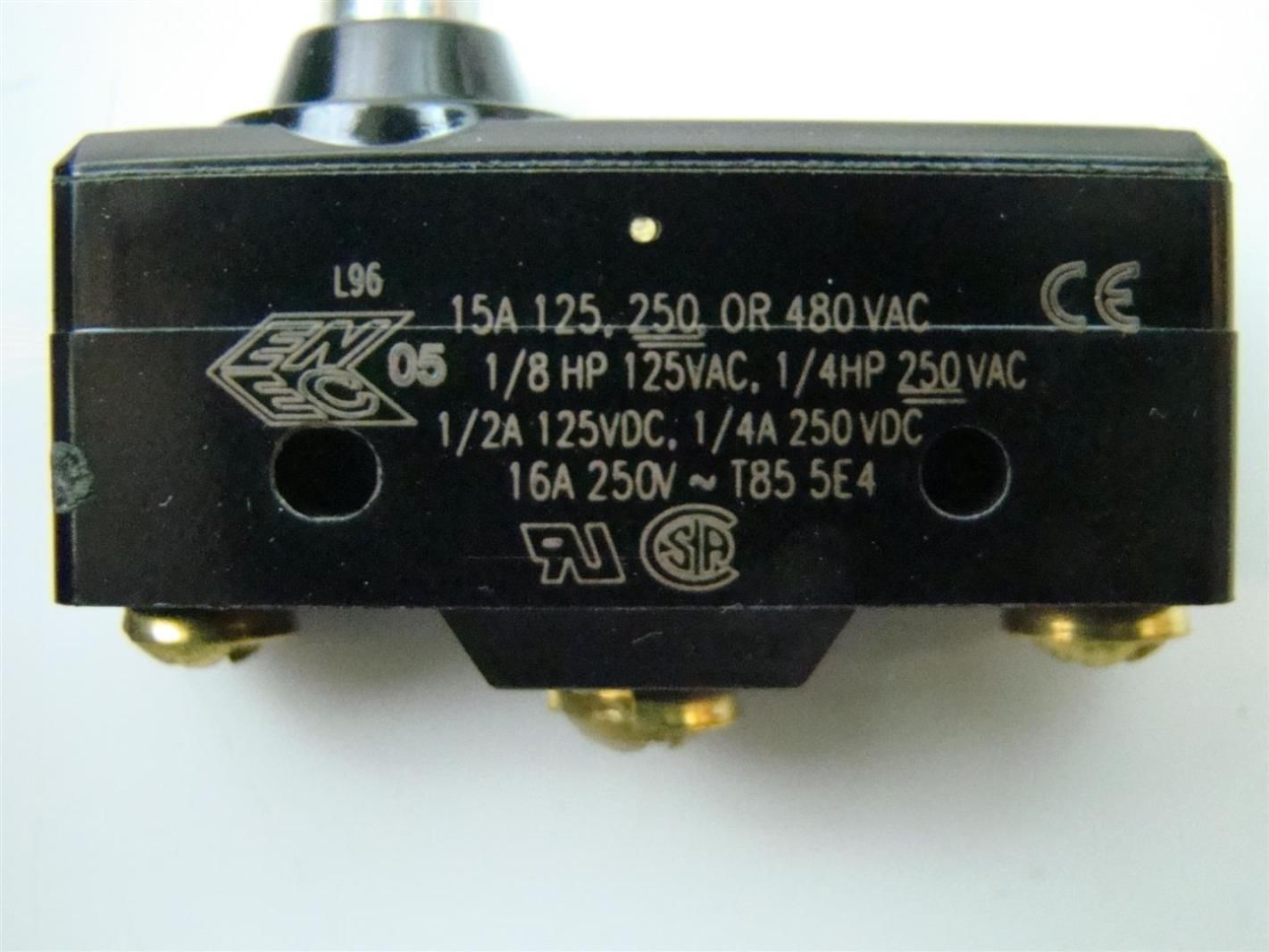 ENEC RU Switch Micro 16A 1/8HP 250V 1/2A T85 5E4 BZ-2RD-A2 | eBay