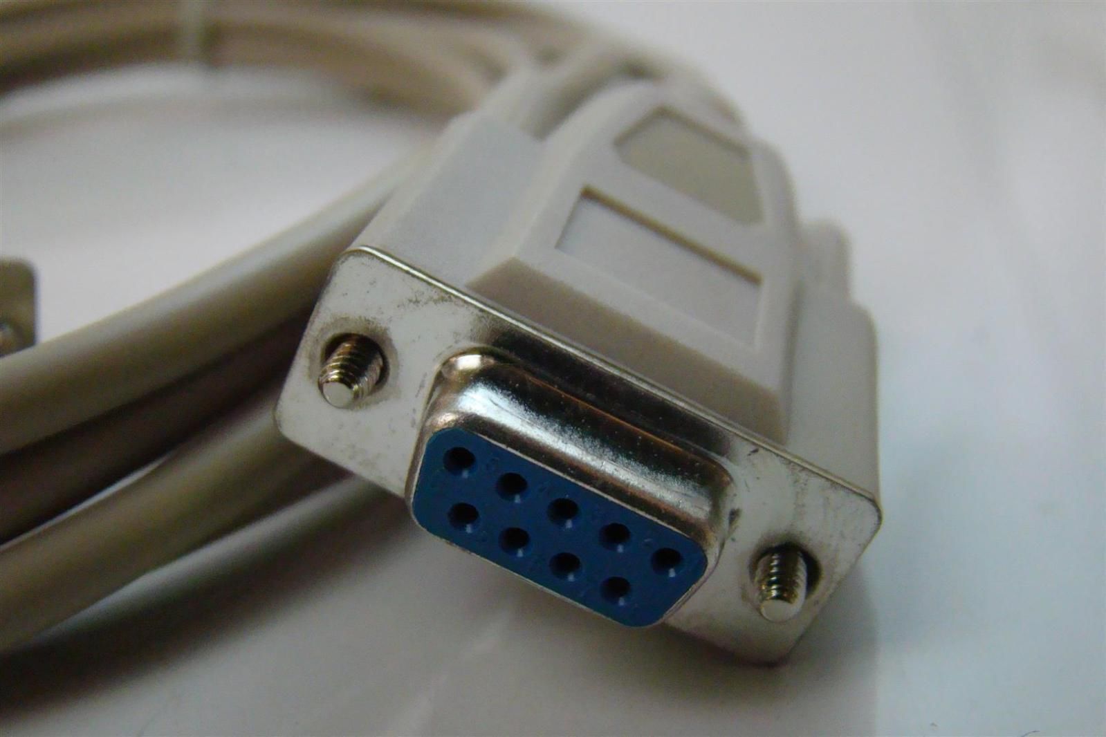 Hayes Cable 10ft Modem Null Modem StraightThru Data Cable DB9, DB25